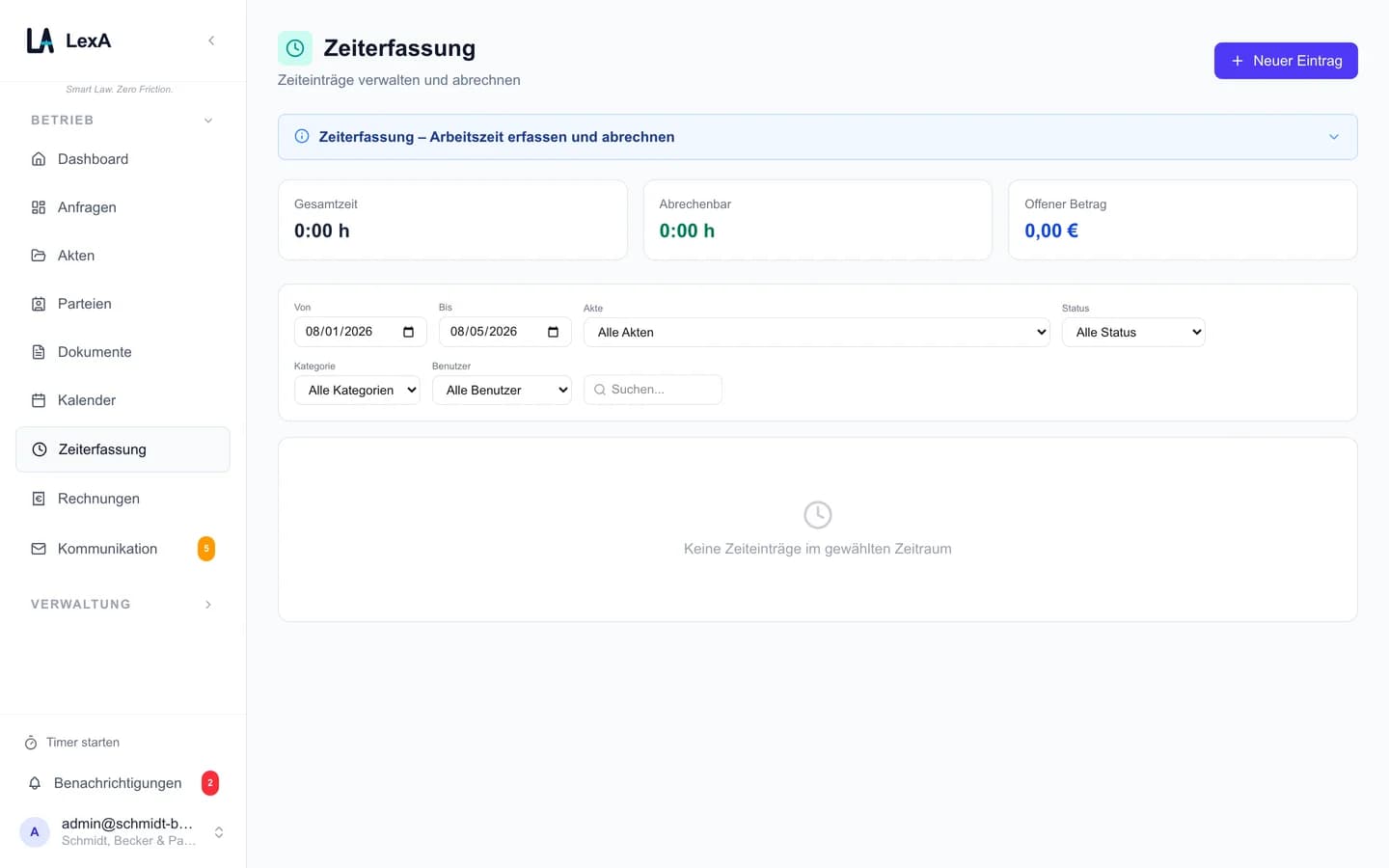 Zeiterfassung